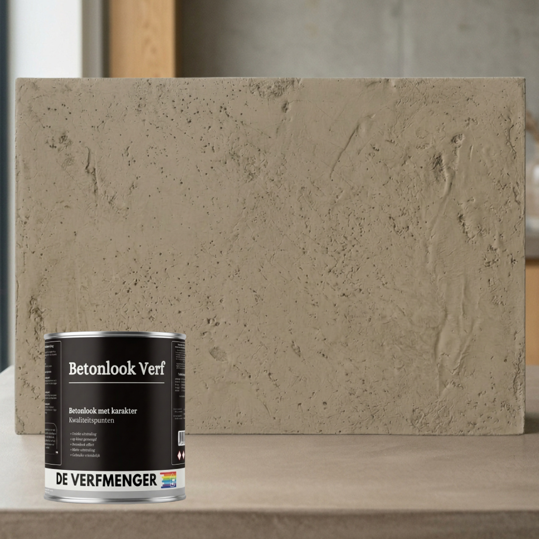 Betonlook Verf Warm Beige No. 03 - Kleurstaal