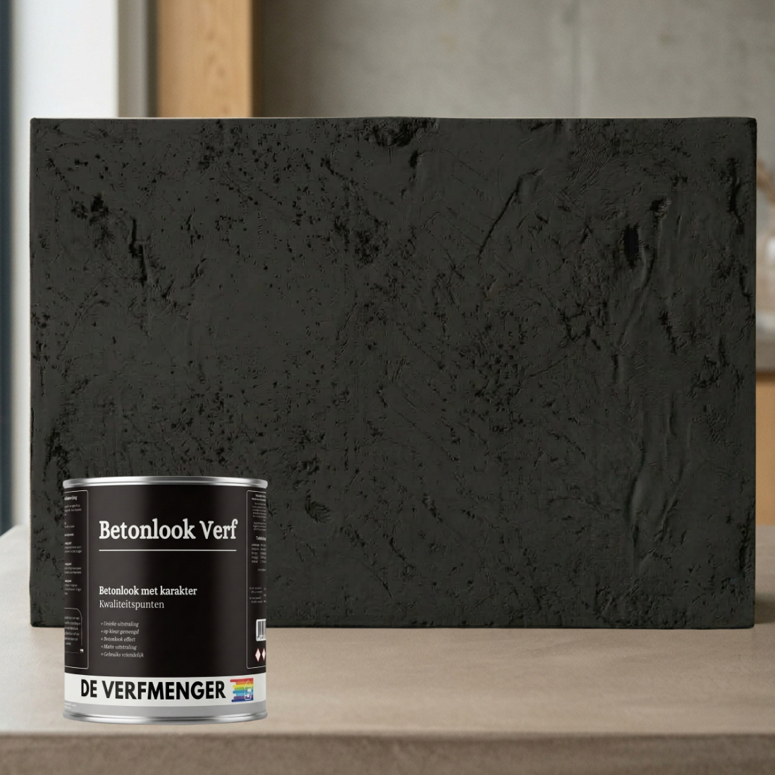 Betonlook Verf Antraciet No. 220 - Kleurstaal