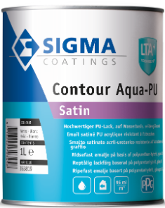 Sigma Contour Aqua Satin Mengkleur