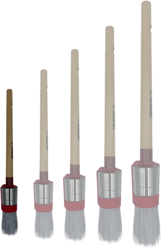 Anza Titanium Rond Kwast Rood Type 8
