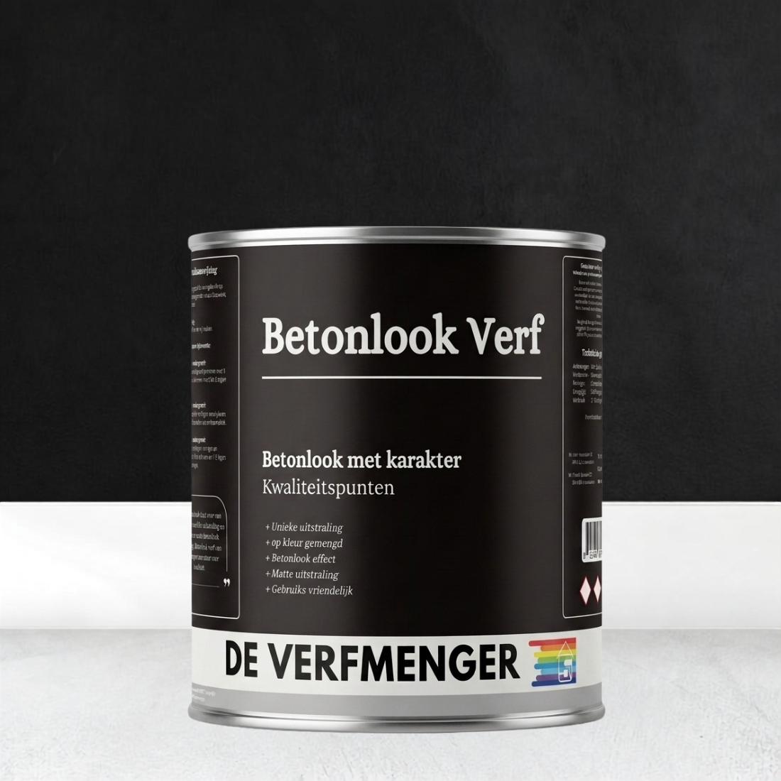 Betonlook Verf Zwart No. 300 - 12 m²