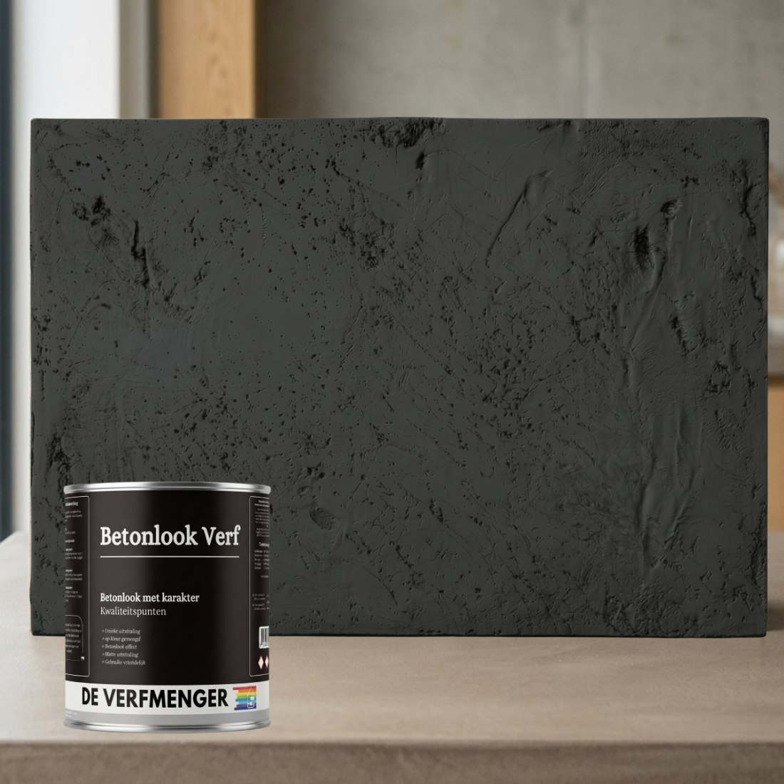 Betonlook Verf Off-Black No. 310 - Kleurstaal