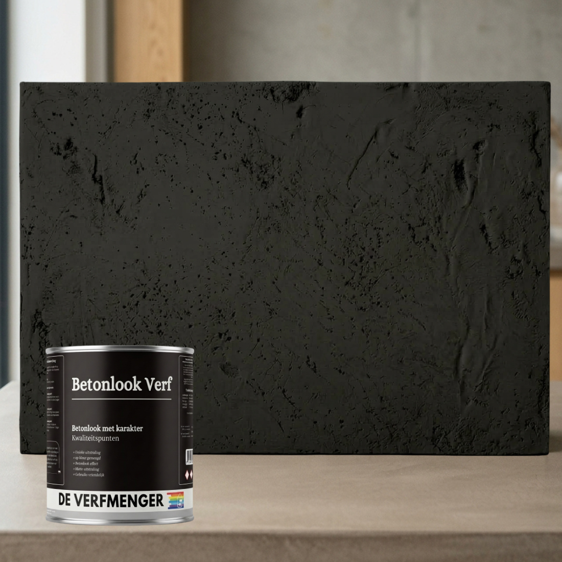 Betonlook Verf Roet No. 320 - Kleurstaal