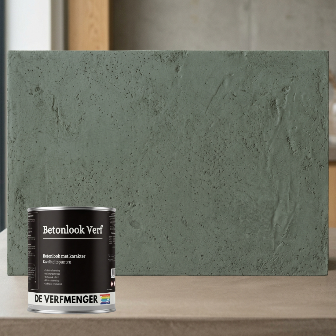 Betonlook Verf Groen No. 600 - Kleurstaal