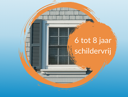 High-gloss paint for exterior frames with 6–8 years no repainting