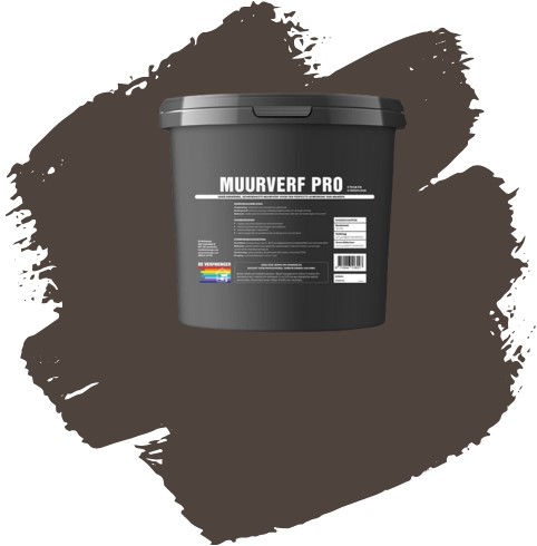Muurverf Pro Donkerbruin - Praxis (wit)