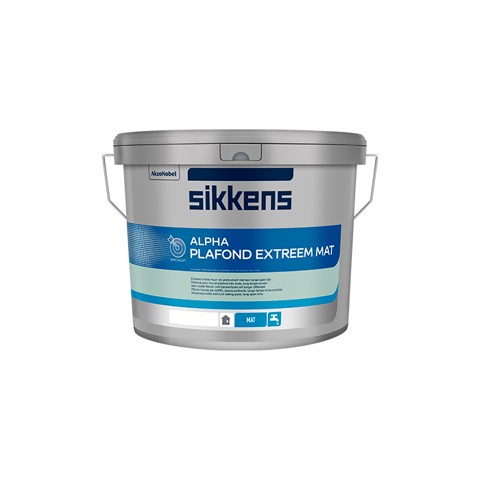 Sikkens Alpha Plafond Extreem Mat - Plafondverf - 10 liter - Wit