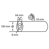 Copenhagen Dualon Muurverfroller 18 cm-3