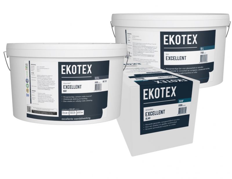 Ekotex Excellent Glasvezelbehang totaalpakket 50m2 afbeelding