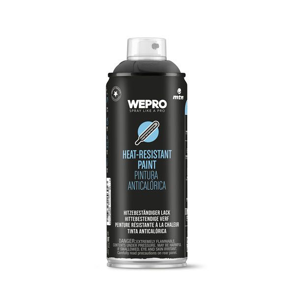 WEPRO HEAT-RESISTANT PAINT BLACK 400ML