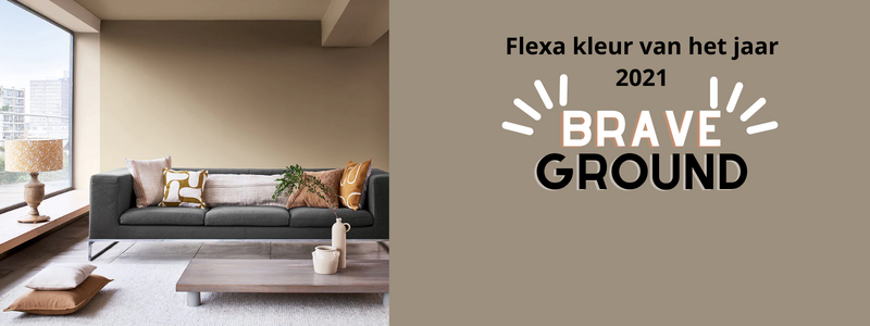 Kleur van het jaar 2021 van Flexa Brave Ground