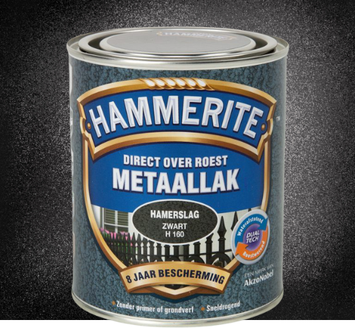Hammerite Metaallak Hamerslag 0.75 Zwart