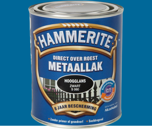 Hammerite Metaallak Hoogglans Standblauw