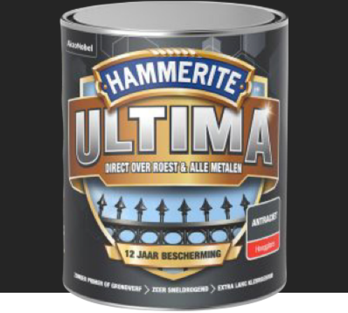 Hammerite Ultima Zwart Mat