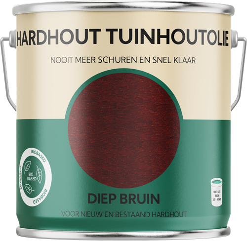 Hardhout Tuinhoutolie 2.5 liter Diep Bruin