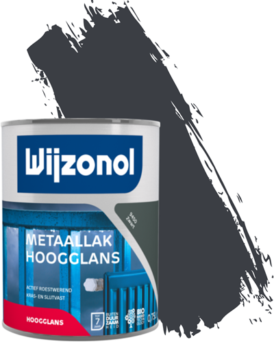 Wijzonol Metaallak Hoogglans 9121 Antraciet