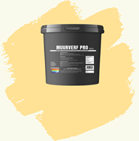 Muurverf Pro: PastelGeel - Praxis (wit)