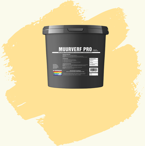 Muurverf Pro: PastelGeel - Praxis (wit)