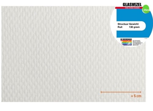 VP Glasvezelbehang Standaard Ruit # 4001 (130 gram) 25m2
