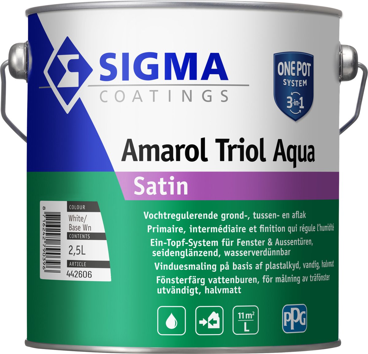 Sigma Amarol Triol Aqua Satin 2.5 liter afbeelding
