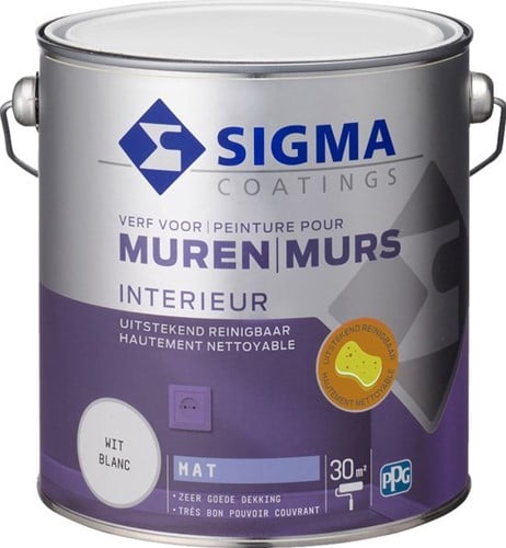 Sigma muurverf reinigbaar