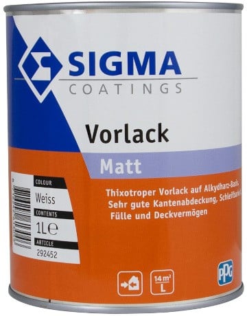 Sigma Vorlack Matt 1 liter
