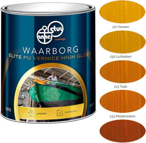Anker Stuy Waarborg Elite PU Vernice High Gloss Mahonie