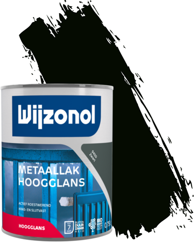 Wijzonol Metaallak Hoogglans 9450 Zwart