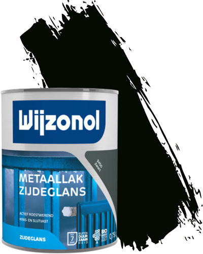 Wijzonol Metaallak Zijdeglans 9450 Zwart
