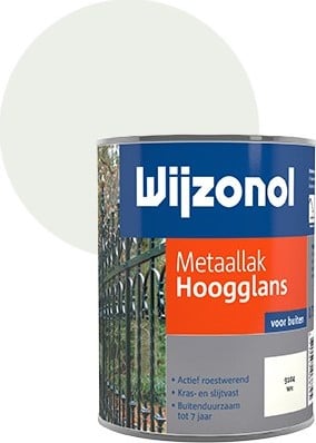 Wijzonol Metaallak Hoogglans 9104 Wit 