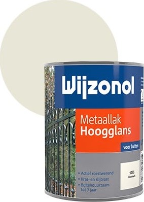 Wijzonol Metaallak Hoogglans 9235 Roomwit 