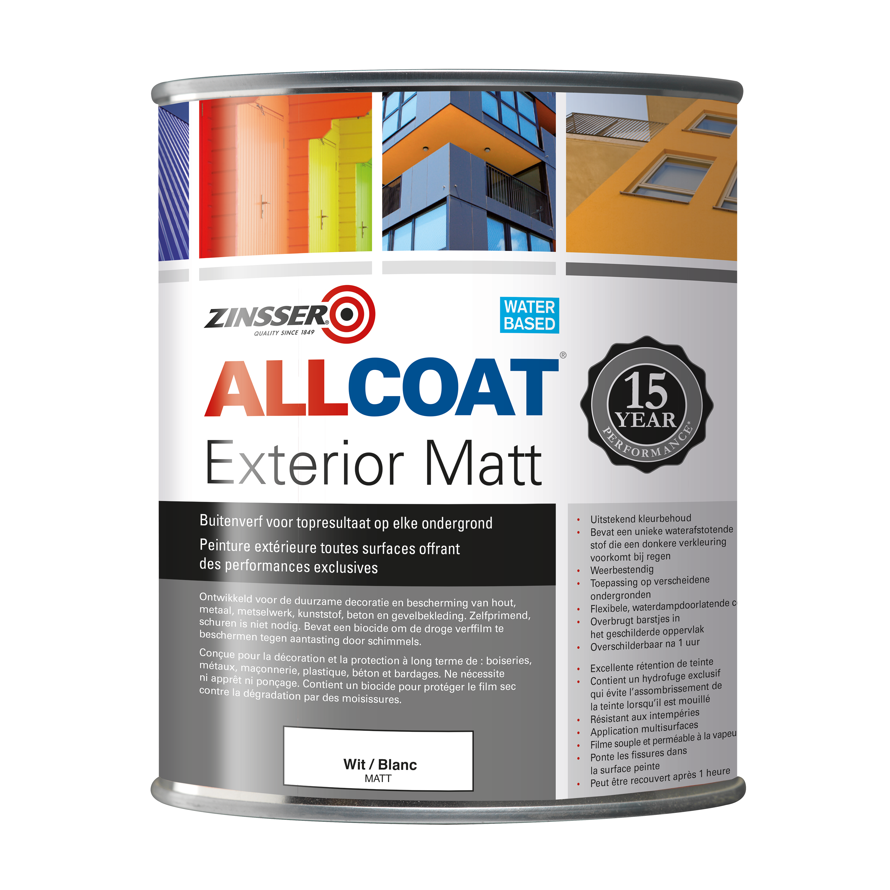 Zinsser Allcoat Exterieur Satin 10 Liter afbeelding